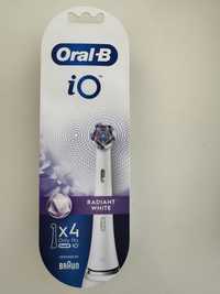 Radiant white magnetyczna oralb io 4 sztuki koncowki szczoteczki