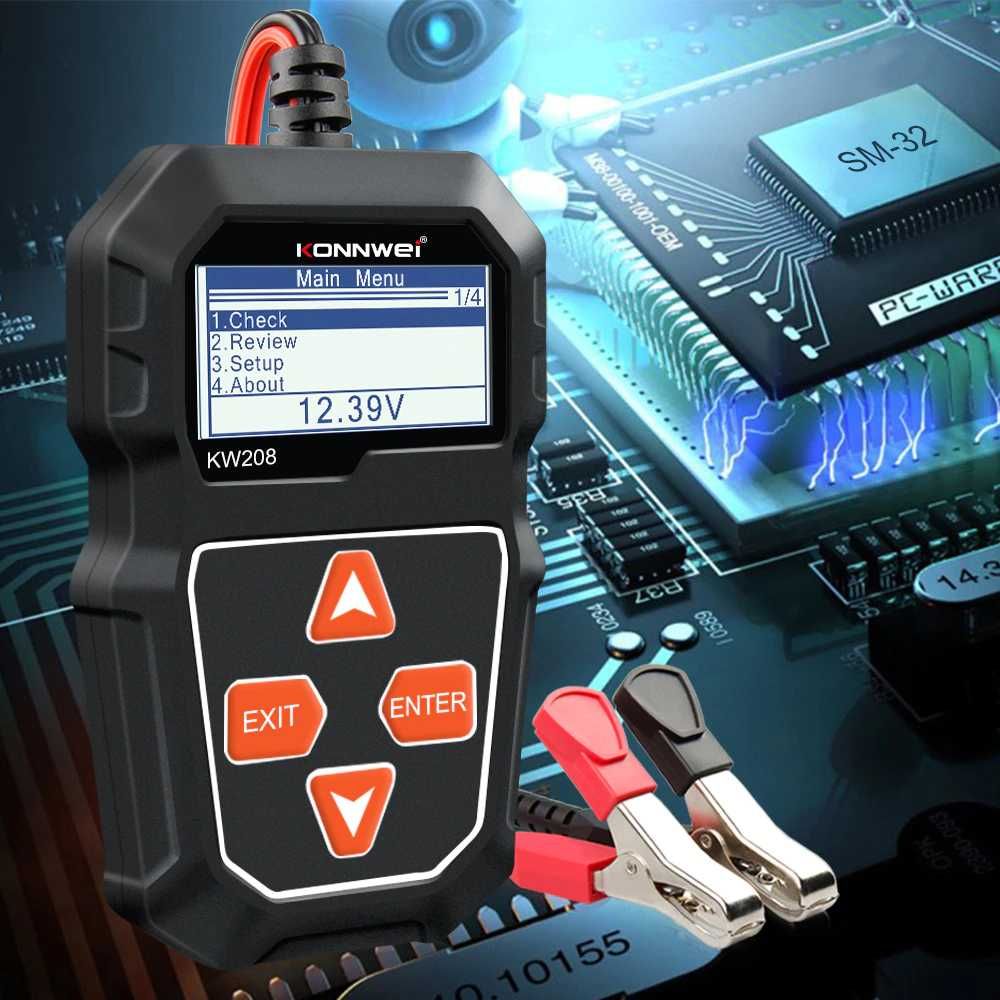 Тестер автомобільного акумулятора KONNWEI KW208 12V