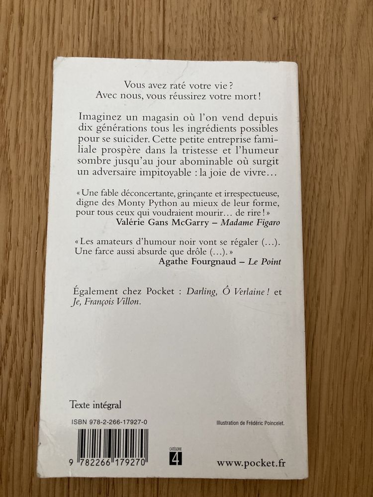 Książka po francusku Le Magazin des Sucides Jean Teulé