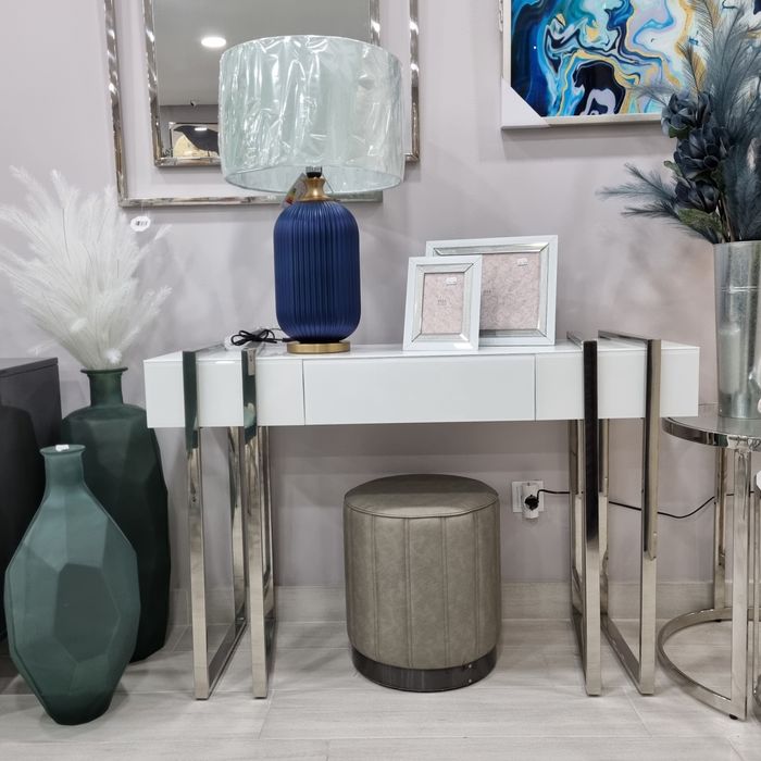 Consola lacada branca moderna 120x40x79cm By Arcoazul