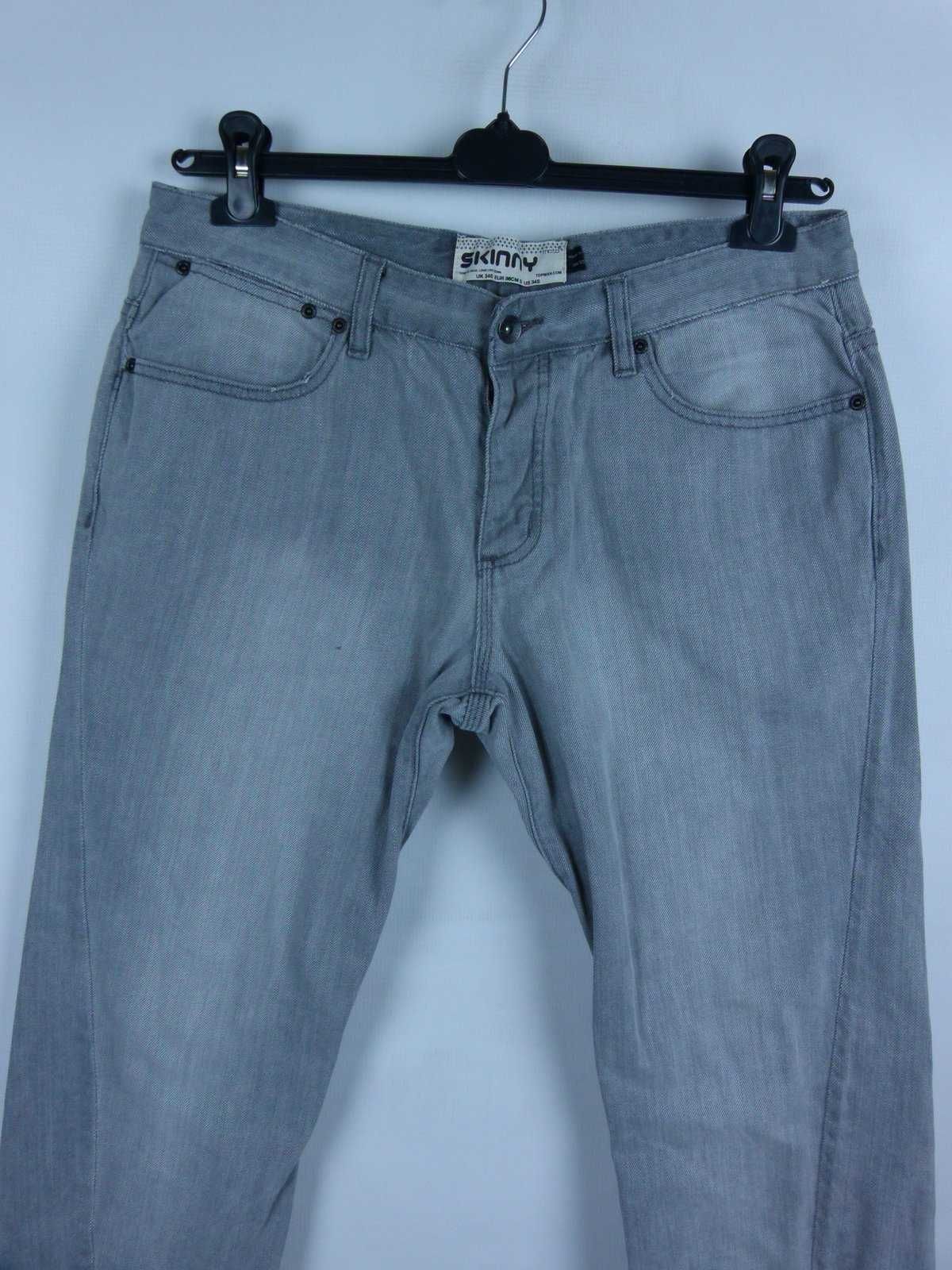 Topman szare spodnie skinny jeans / 34S