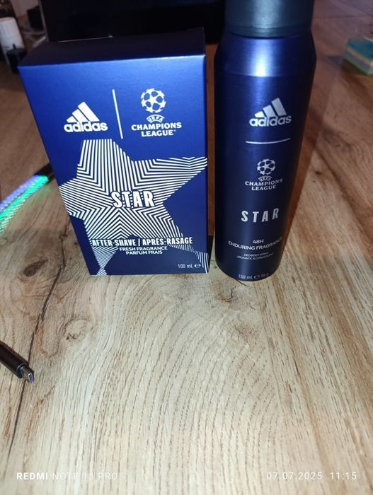 Męski Zestaw Adidas UEFA Champions League Star Woda po goleniu dezodor