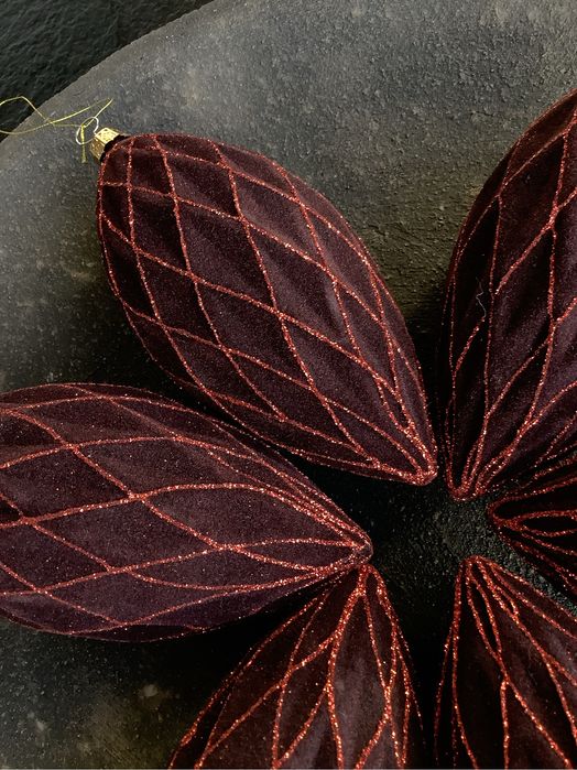 Bombki choinkowe krople brokat