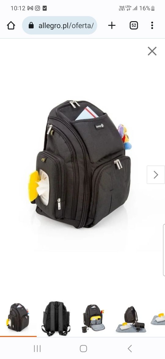 Plecak turystyczny Dla mam torba plecak Safety 1st dla dziecka