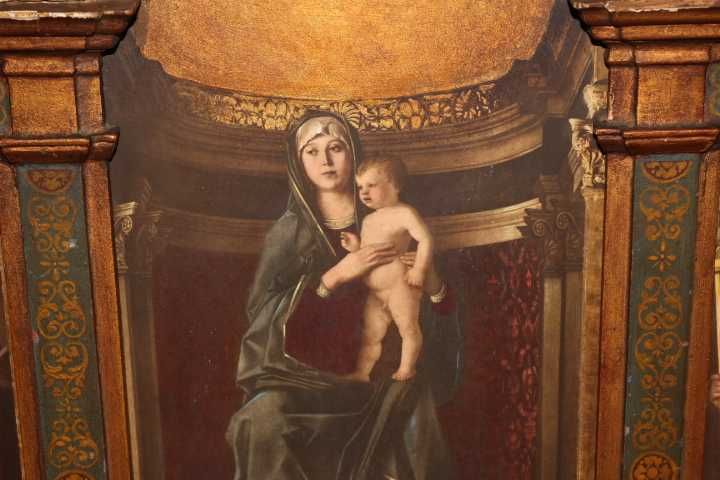 Retábulo "Trittico della Vergine e Santi" de Giovanni Bellini Veneza