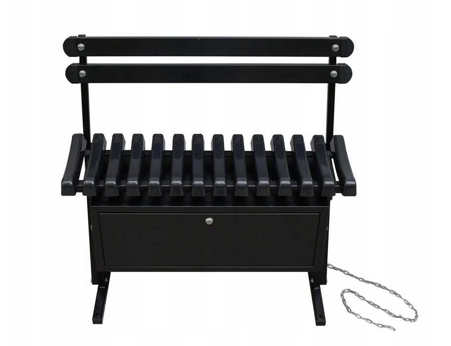 Ławka cmentarna ze skrzynką i oparciem PL producent