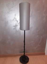 Lampa podłogowa szary klosz 92 cm