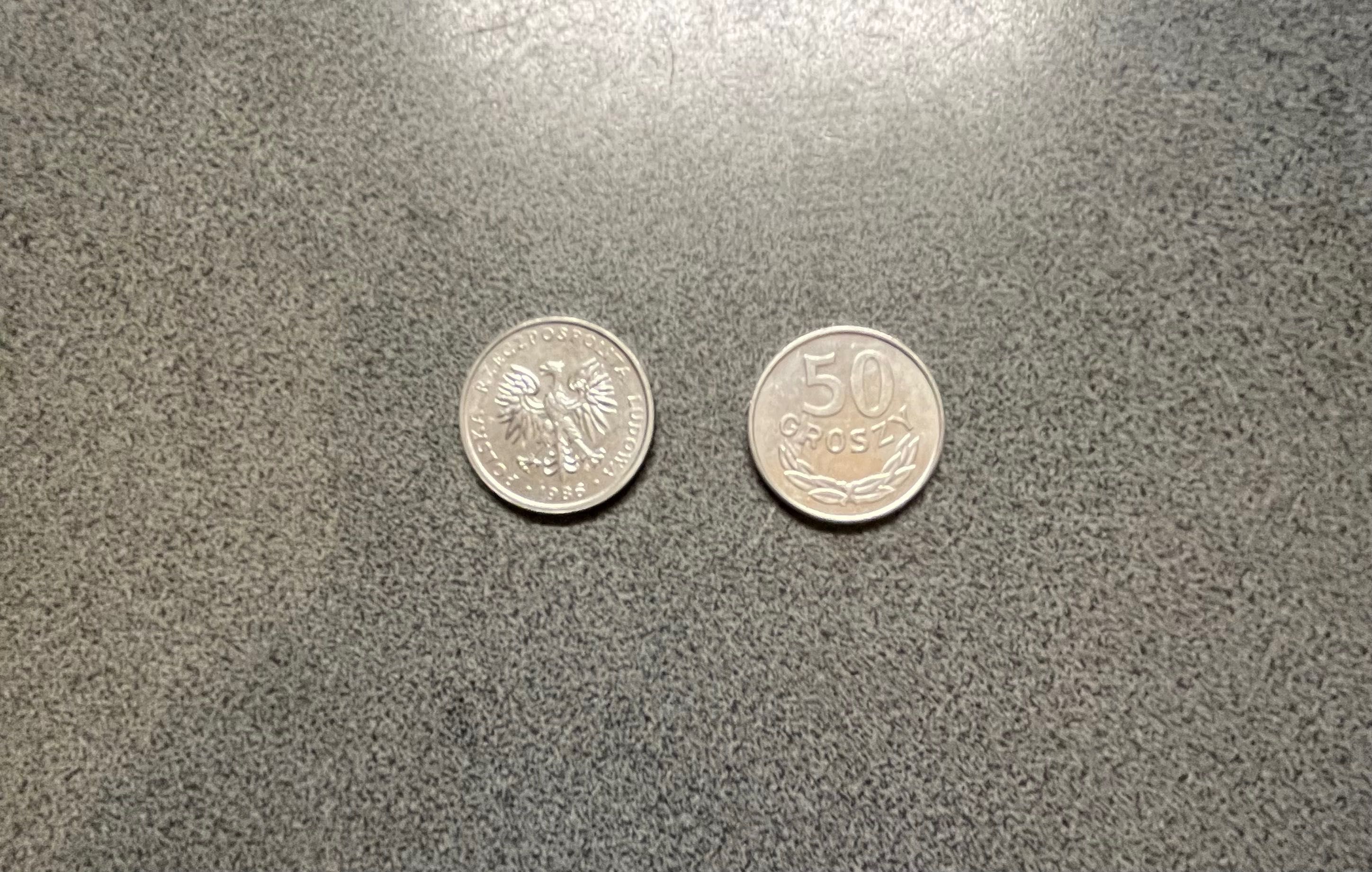 Zamienię monety 50 groszy z 1986 r. w idealnym stanie z PRL-u.