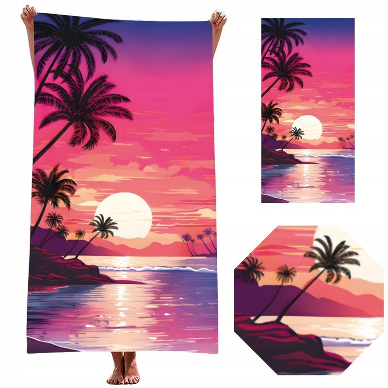 Ręcznik plażowy Szybkoschnący mikrofibra 70x140 kąpielowy Holiday duży
