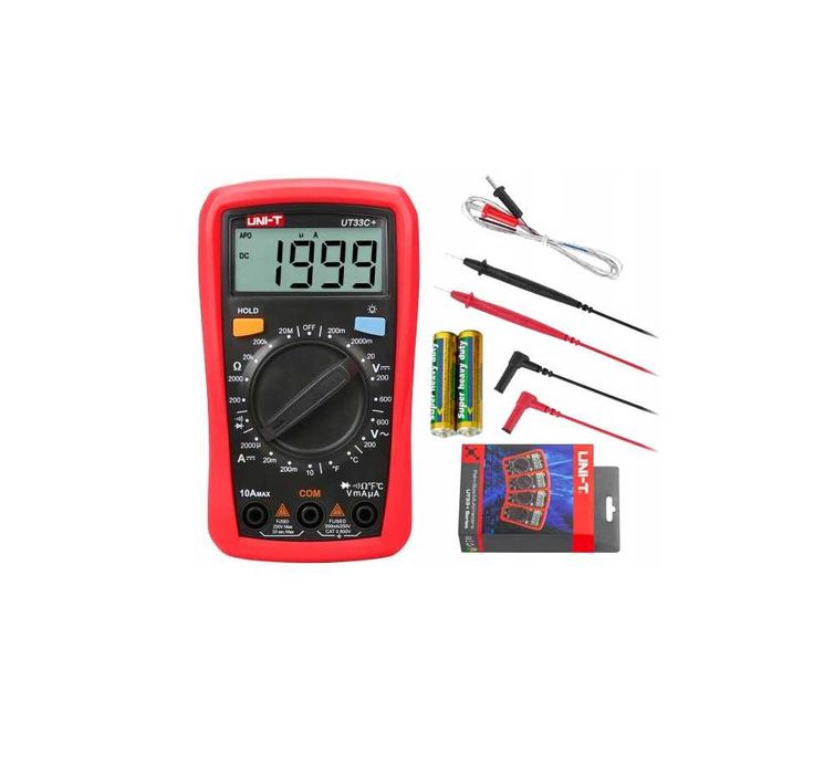 PROFESJONALNY Miernik Cyfrowy multimetr pomiar prądu napięcia LCD