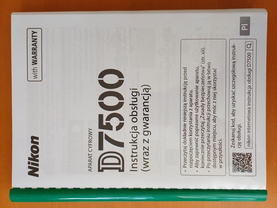 Nikon D7500 instrukcja obsługi + przewodnik