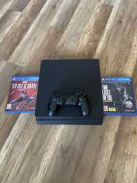 ps4 slim 400 gb + 2gry, pad, kable