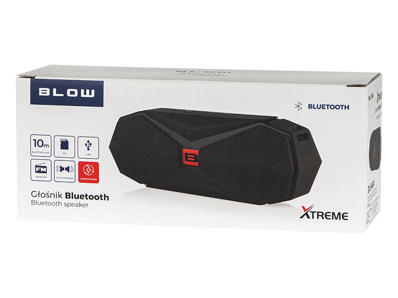 Przenośny głośnik Bluetooth BLOW XTREME 2x5W micro SD USB 30-346#