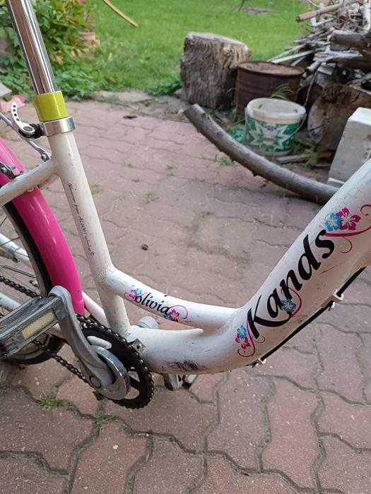 Rower dziewczęcy koła 24 cale, 3 biegi