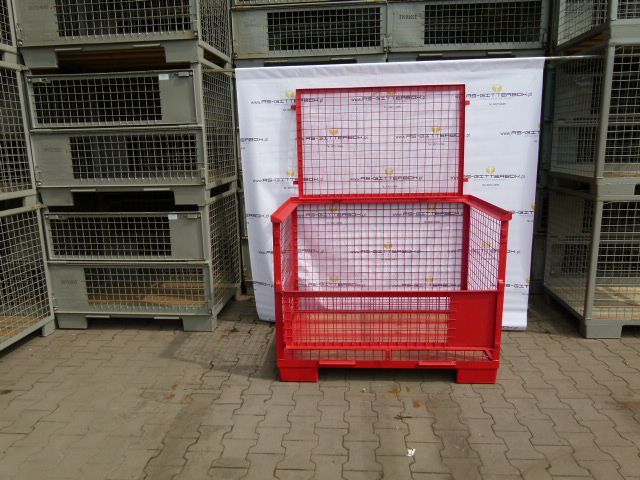 Gitterbox z klapą kosz druciany paleta metalowa giterbox uic ujc EPAL