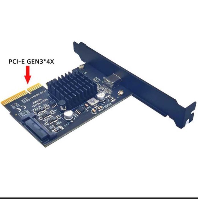 Плата розширення PCIe USB type С 3.2 Gen 2×2 SuperSpeed 20 ГБит/с