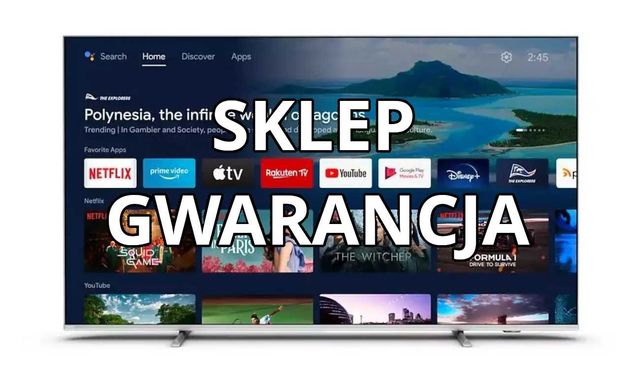 Nowy Philips 50 cali 4K UHD hdr 3xambilight Smart WIFI 50PUS8057 gw12m