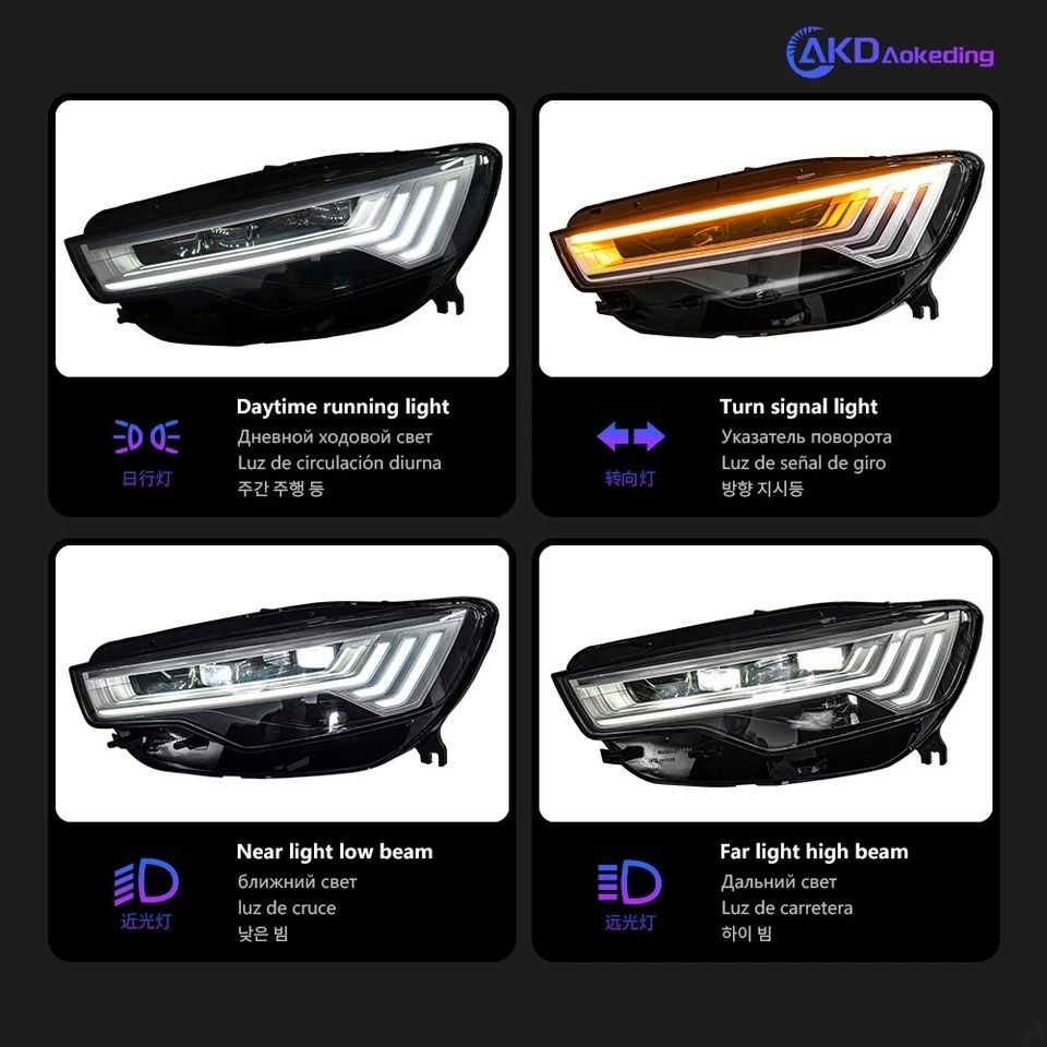 Фари оптика audi a6 c7 Full led 2011-2015, 2016-2018 комплект