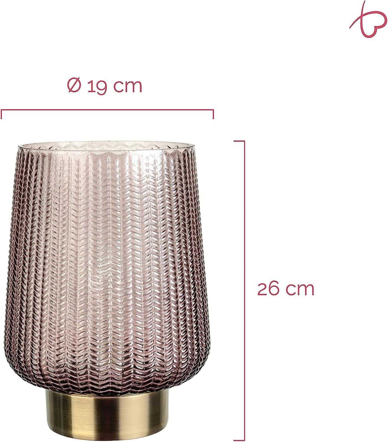 Pauleen Rose Glamour LED lampa stołowa , szkło/metal E27 NOWA