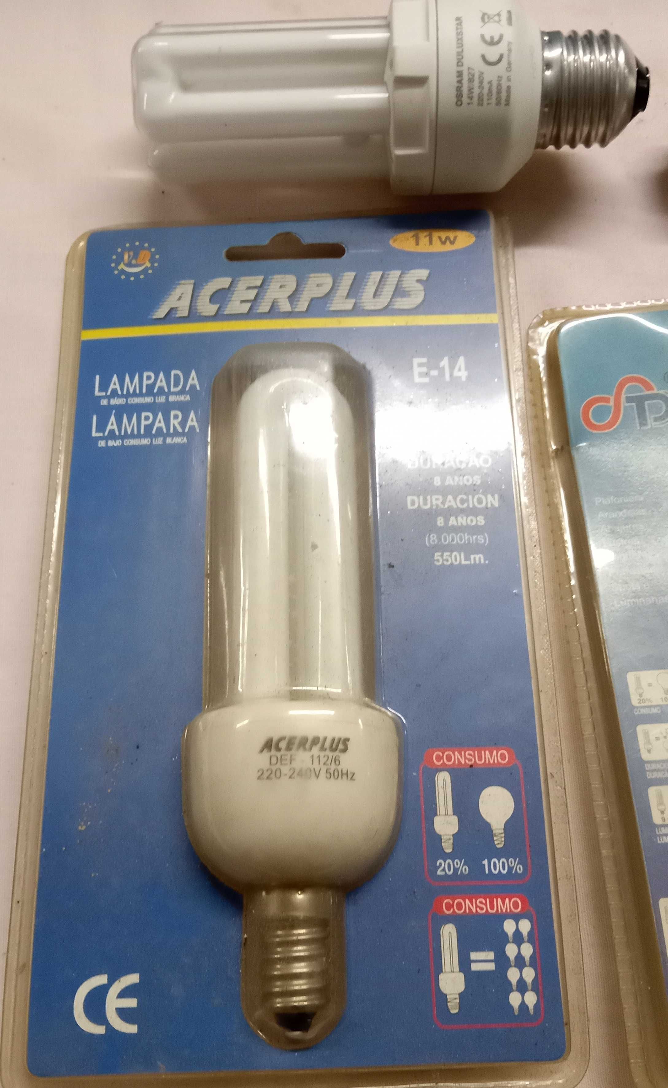 Lâmpadas diversas, novas e usadas, lote nº 10, por 5€