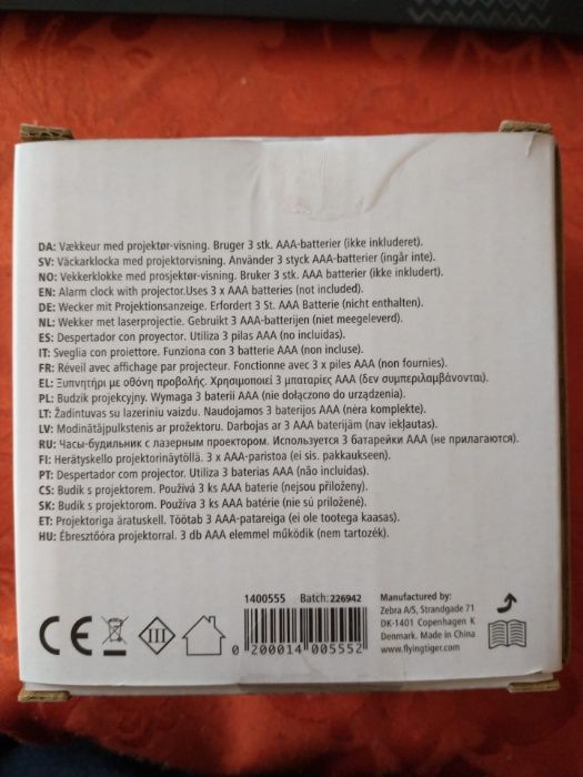 Relógio alarme com projeção de laser Novo