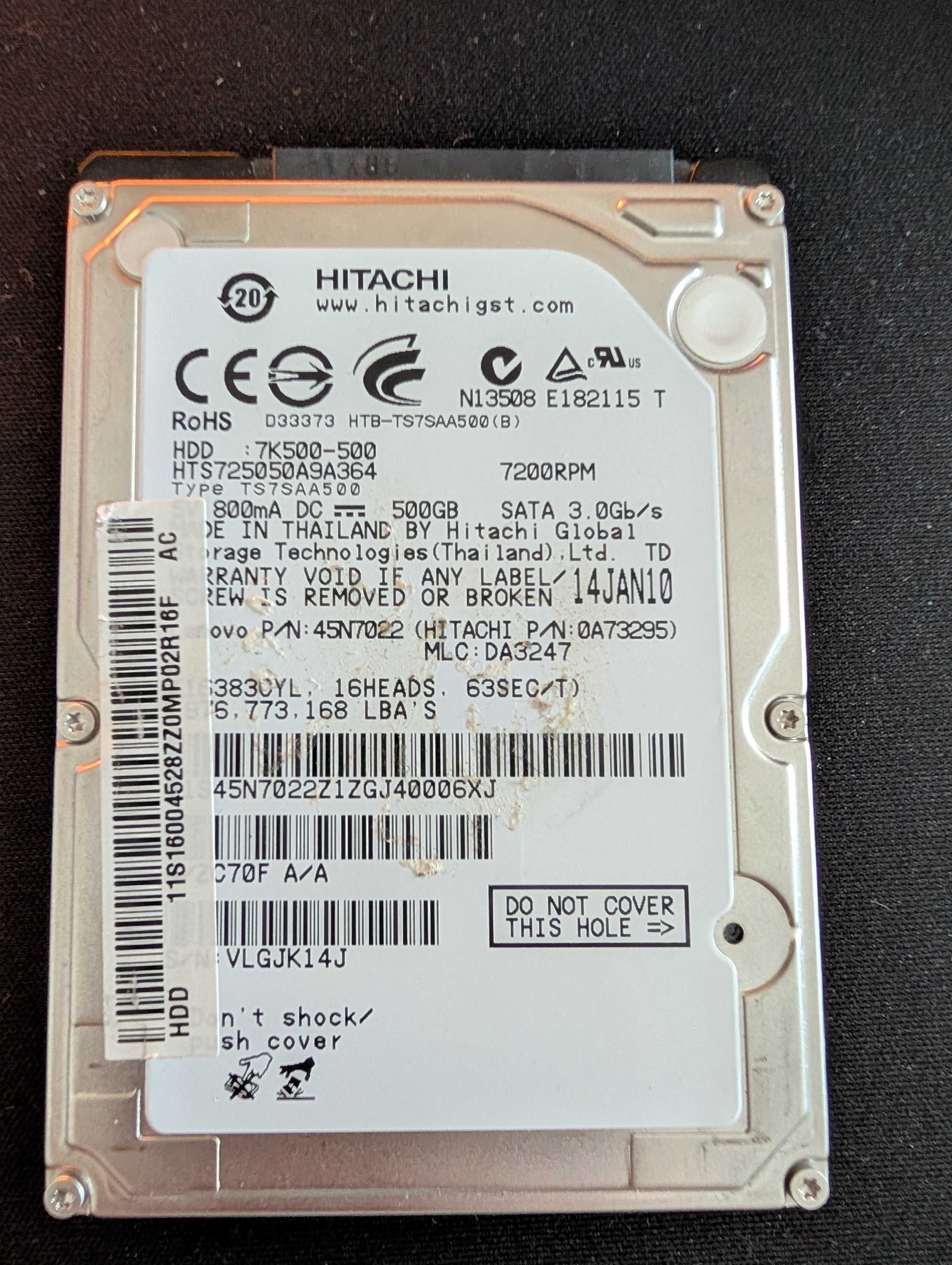 Dysk hdd 2.5 cala do laptopa 500gb