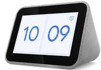 Lenovo Smart Clock 4'' com Google Assistant - Soft Touch Cloth Grey: