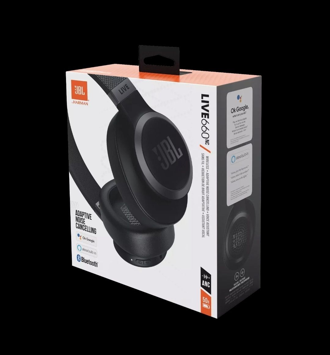Нові Бездротові Bluetooth навушники JBL Live 660NC з шумопоглинанням