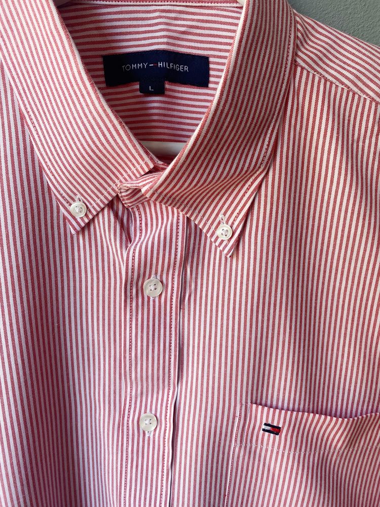 Męska koszula w paski L tommy hilfiger