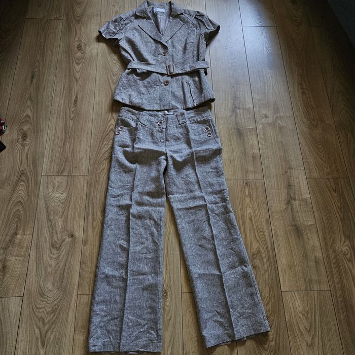 Nowy garnitur Reserved 42 L lniany