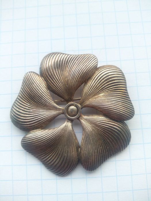 Серебро винтаж брошь