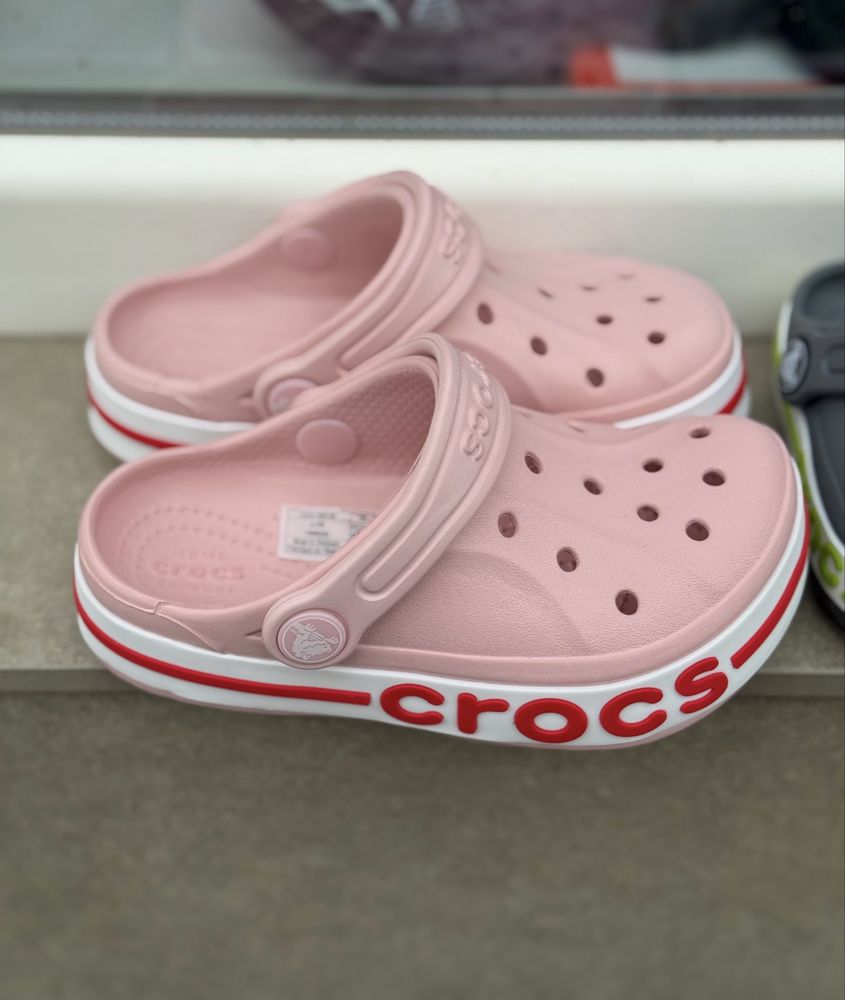 Дитячі Crocs Сірі Чорні Рожеві (для хлопчиків та дівчат) всі розміри