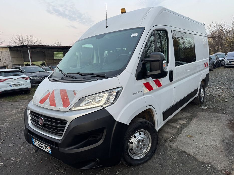 Fiat DUCATO BRYGADÓWKA 2.3jtd 131KM 181tys.km KLIMA, czujniki parkowania, tempomat, kamera, świeżo sprowadzony, OKAZJA!!!  NAWIGACJA, Rok 2019 7-osobowy doka boxer jumper