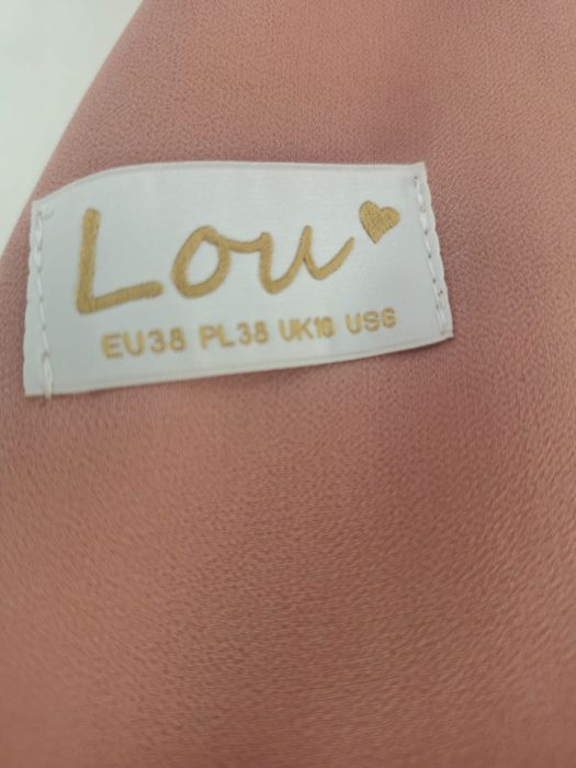 Sukienka LOU Luna pudrowy roz 38