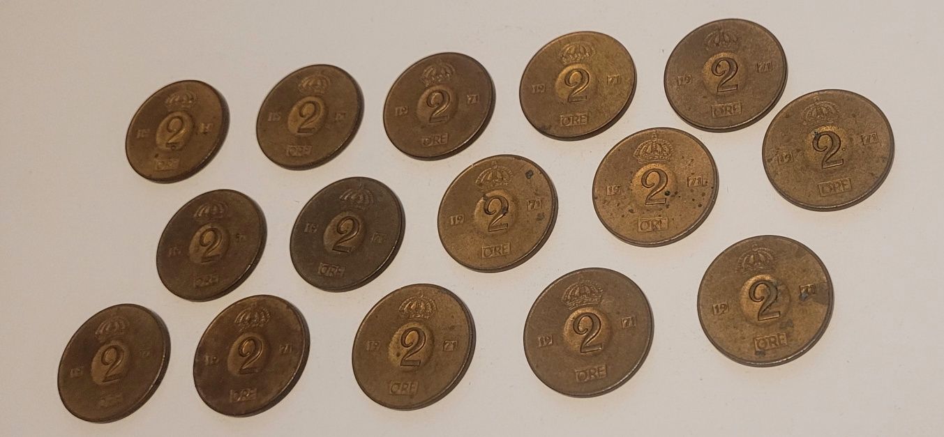 15 monet 2 öre Szwecja (1971)