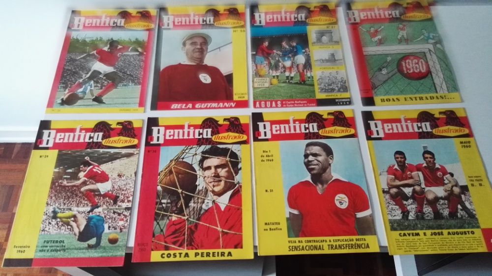 Colecção de revistas "O Benfica Ilustrado" de 1957 até 1966 - Rara