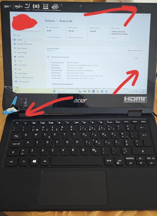 Portátil Acer SPIN 1