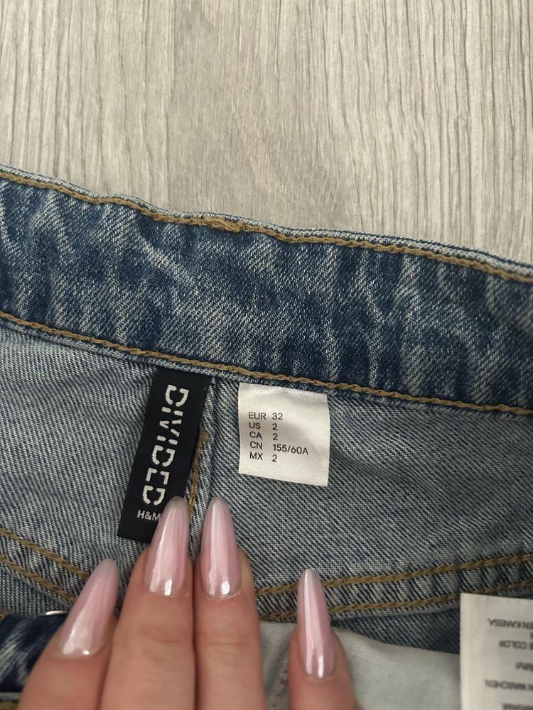 szorty jeansowe h&m