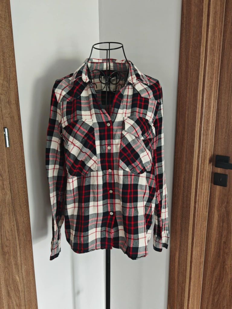ZARA Koszula w kratę | EU 38 | Bawełna | Styl Lumberjack
