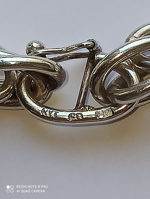 PRL srebrny łańcuch Rytosztuka