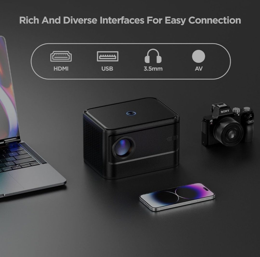Projektor A40 Air Wireless Screen Android iOS HDMI USB 4k