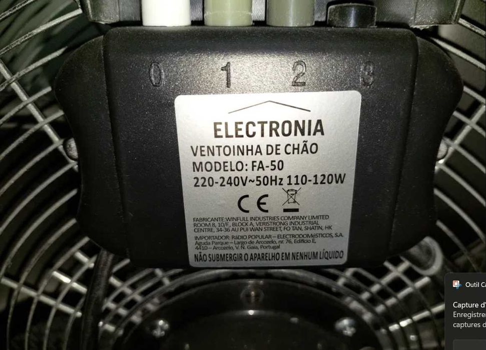 Ventoinha de chao 120w