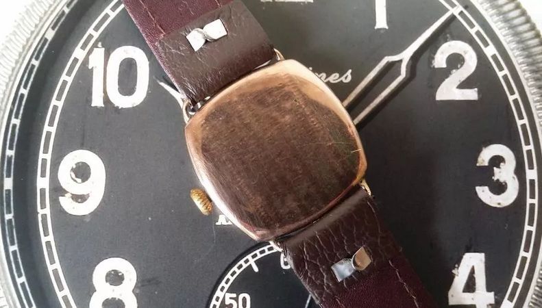 Złoty Rotary 9K Zenitn Omega Longines Oris Tissot Alpina Certina