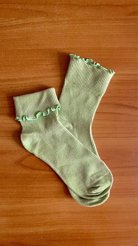 Шкарпетки з рюшами з оборкою носки в рубчик