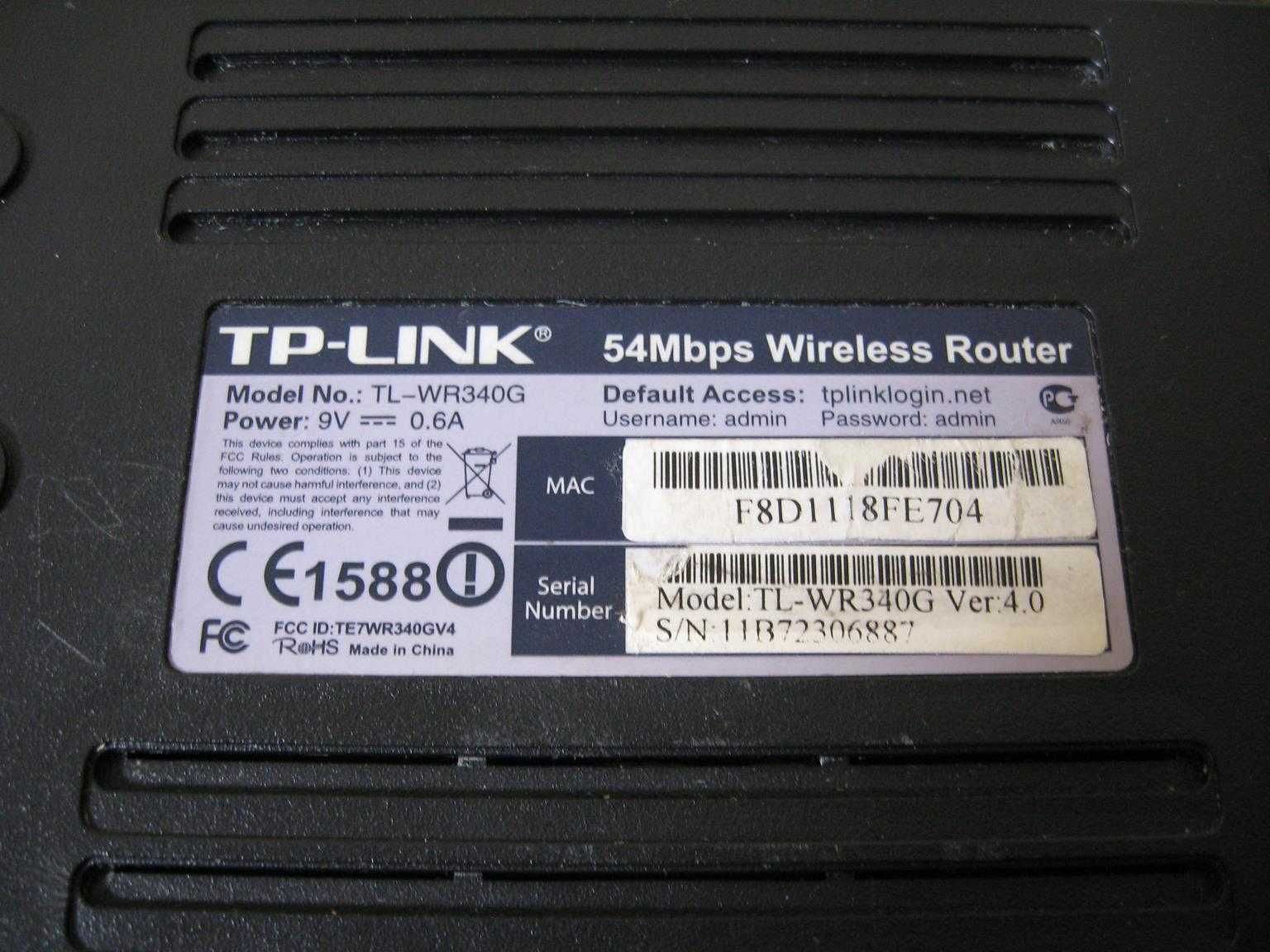 Роутер TP-Link TL-WR340G, б/у