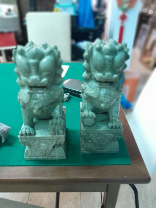 Cães de foo em pedra sabão