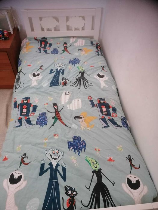 Cama de Criança 70x160 cm (IKEA) c/estrado ripas e colchão