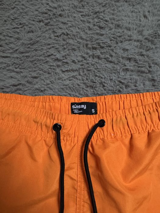 Krótkie spodenki kąpielówki pomarańczowe sinsay rozmiar S