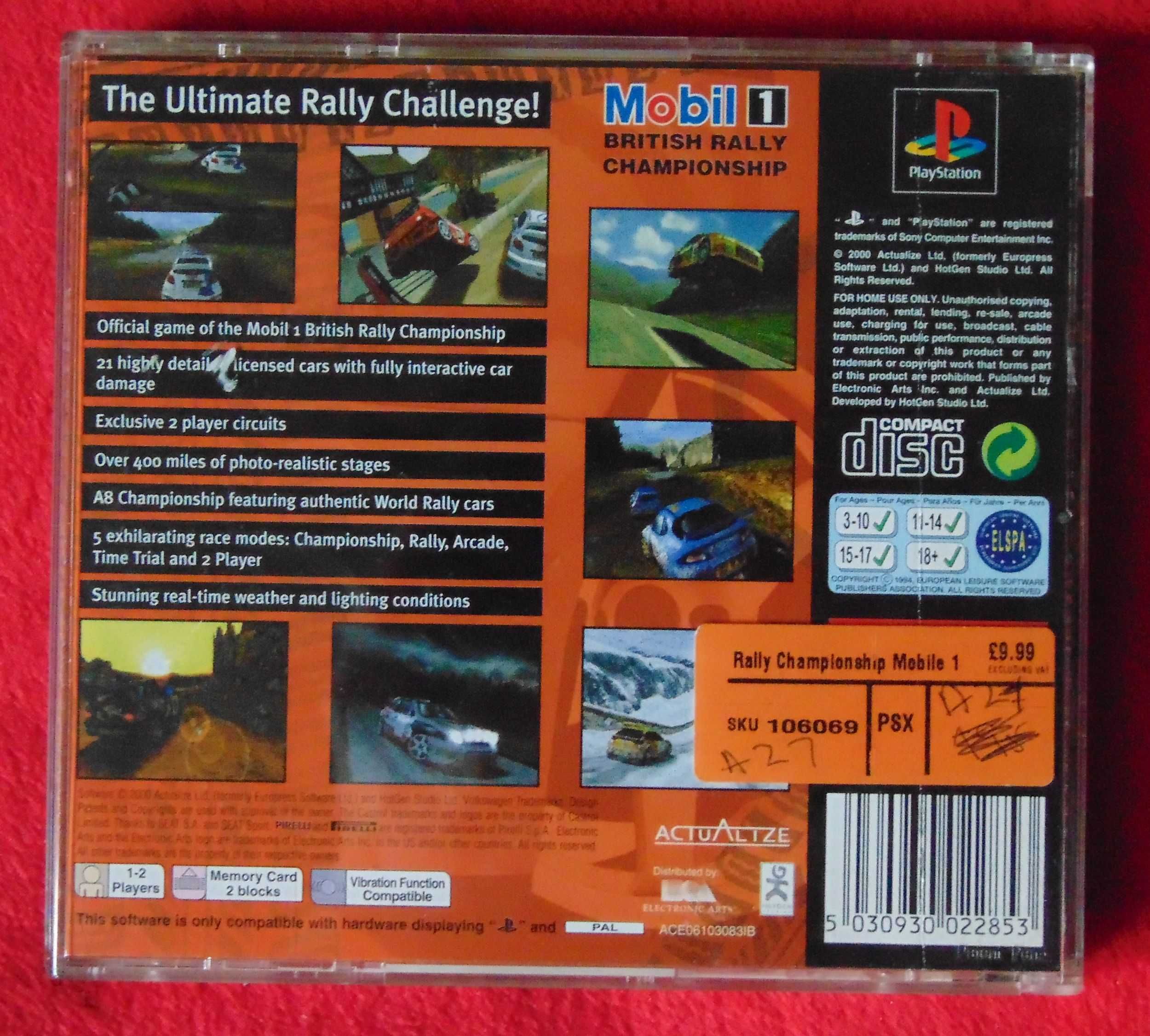 Rally Championship 3xA gra na szaraka PlayStation PSX