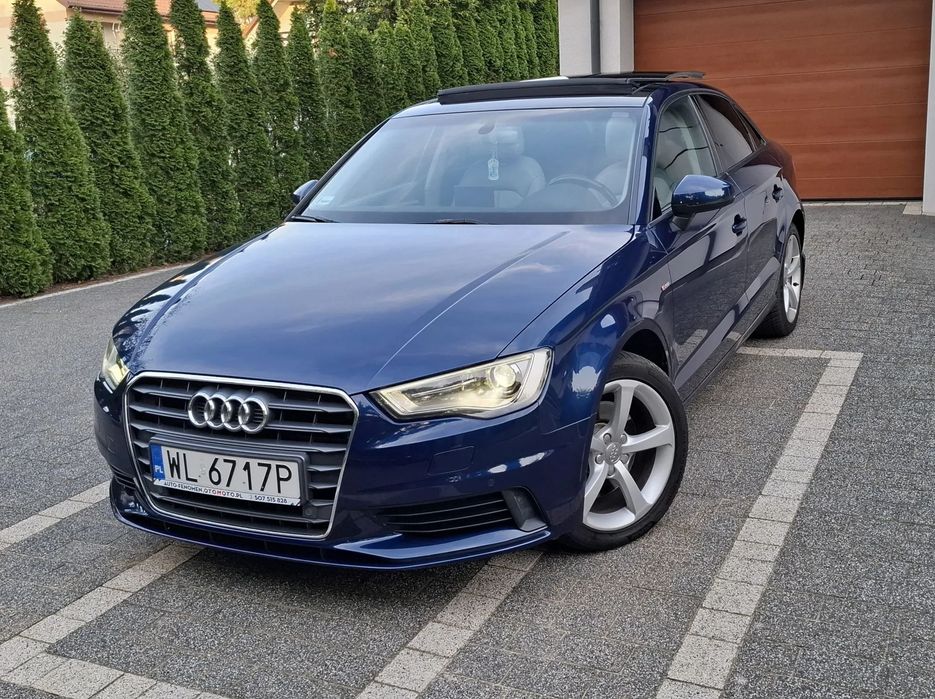 Audi A3 Limousine 2.0, 220 KM, S-line, Quattro, Skóry, Navi, Kamera, S-tronic, Panorama